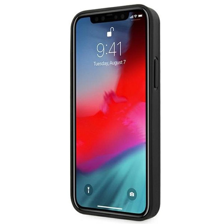 Guess Saffiano 4G Big Metal Logo - iPhone 12 / iPhone 12 Pro tok (fekete)