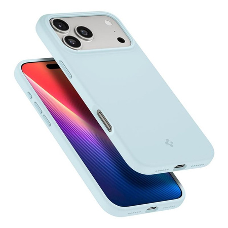 ETUI DO IPHONE 17 PRO do MAGSAFE SPIGEN SILIKONOWE ORYGINALNE NIEBIESKIE