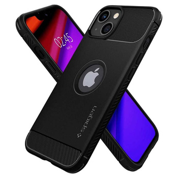 Spigen Rugged Armor - tok iPhone 13 készülékhez (fekete)