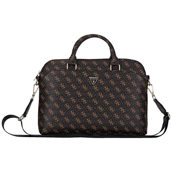 Guess New 4G Zipper Pocket Triangle Logo - 15" Notebook Bag (black)