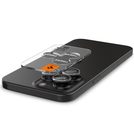 Spigen Optik Pro GLAS.TR EZ Fit Camera Protector 2er-Pack - Objektivschutzglas für iPhone 16 Pro / 16 Pro Max / 15 Pro / 15 Pro Max / 14 Pro / 14 Pro Max (