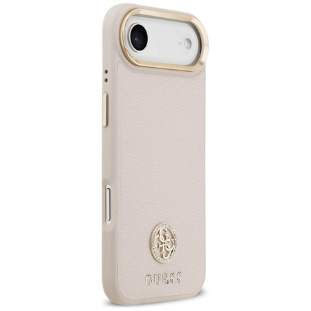 Guess Grained Strass Logo MagSafe - Hülle iPhone Air (rosa)