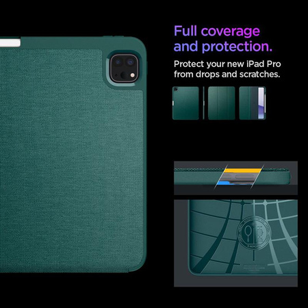 Spigen Urban Fit - Étui pour iPad Pro 13" (M4, 2024) (Midnight Green)