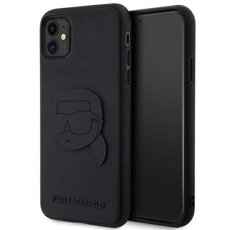 Karl Lagerfeld Gumové pouzdro Karl Head 3D - iPhone 11 (černé)