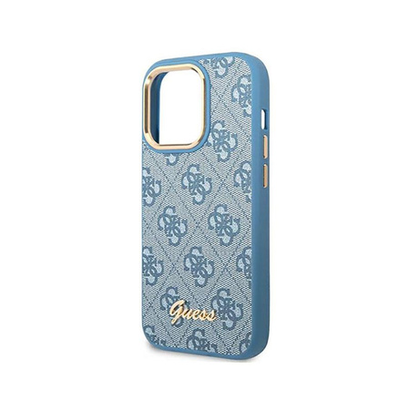 Guess 4G Metal Camera Outline Case - pouzdro pro iPhone 14 Pro (modré)