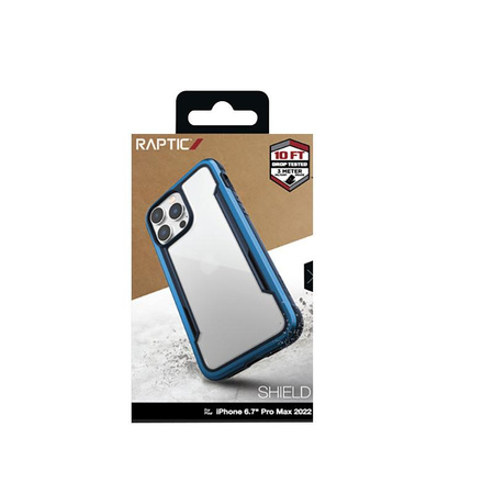 X-Doria Raptic Shield - Coque aluminium iPhone 14 Pro Max (Testé en chute 3m) (Bleu Marine)