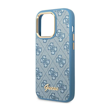 Guess 4G fém fényképezőgép tok - iPhone 14 Pro Max tok (kék)