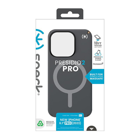 Speck Presidio2 Pro Magsafe - pouzdro pro iPhone 15 Pro (Charcoal Grey / Cool Bronze / White)