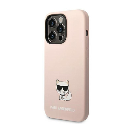 Karl Lagerfeld Choupette Body - iPhone 14 Pro tok (világos rózsaszín)