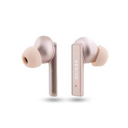 Guess Printed Logo - Bluetooth TWS-Kopfhörer + Ladetasche (rosa)