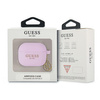 Guess 4G Charms Silicone Case - pouzdro na AirPods 3 (fialová)