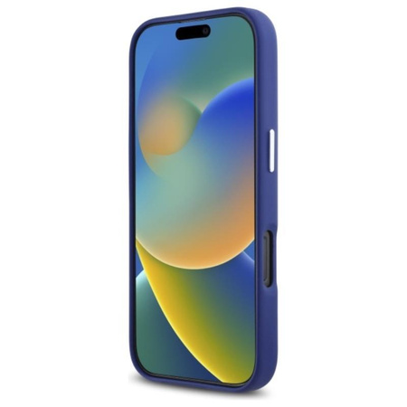 Karl Lagerfeld FW Metal Plate MagSafe - Hülle für iPhone 16 Pro Max (blau)