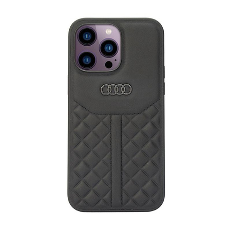 Audi pravá kůže - pouzdro pro iPhone 14 Pro Max (černé)