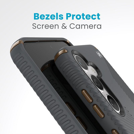 Speck Presidio2 Grip - Samsung Galaxy S24+ Gehäuse (Holzkohle Grau / Cool Bronze)