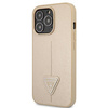 Guess Saffiano Triangle Logo Case - Coque iPhone 13 Pro Max (beige)