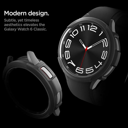 Spigen Liquid Air - Étui pour Samsung Galaxy Watch 6 Classic 47 mm (Noir)