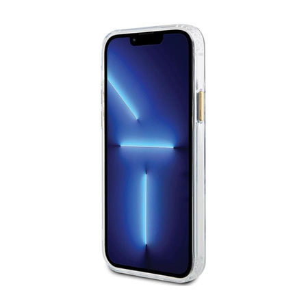 Guess Metal Outline MagSafe - Coque iPhone 12 / iPhone 12 Pro (Transparent / Or)