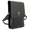 Guess Wallet Saffiano Triangle Logo Phone Bag - Smartphone- und Zubehörtasche (Schwarz)