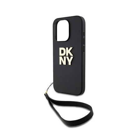 DKNY Wrist Strap Stock Logo - Pouzdro pro iPhone 15 Pro (Černá)