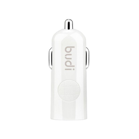 Budi - USB nabíječka do auta + kabel USB-C (bílá)