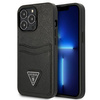 Guess Saffiano Double Card Triangle - iPhone 13 Pro Case (black)