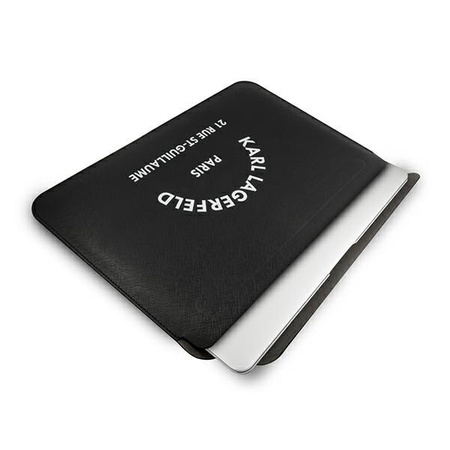Karl Lagerfeld Saffiano RSG Sleeve - Sacoche pour ordinateur portable 16" (Noir)