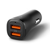 Spigen Essential EV302 - Chargeur de voiture 2x USB-A 30W (Noir)