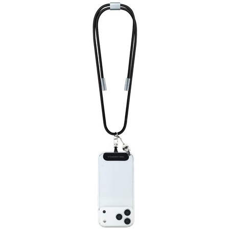 Karl Lagerfeld Crossbody Strap Ikonik Charm - univerzální popruh na telefon / USB-C na USB-C kabel 1,5 m (černý)