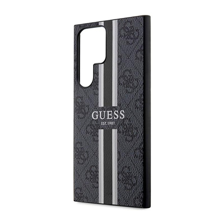 Guess 4G Printed Stripe - Etui Samsung Galaxy S23 Ultra (czarny)