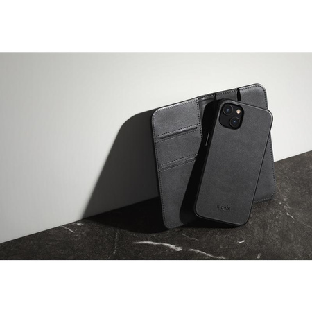 Moshi Overture - 3-in-1 iPhone 13 flip case (anti-bacterial NanoShield™) (Jet Black)