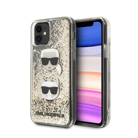 Karl Lagerfeld Liquid Glitter 2 heads - iPhone 11 tok (arany)