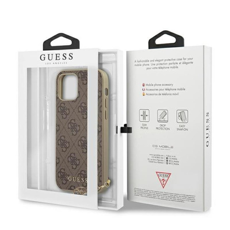 Guess 4G Charms Collection - Coque iPhone 12 Pro Max (marron)