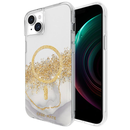 Case-Mate Karat MagSafe - iPhone 15 Plus Hülle mit Gold verziert (Marmor)