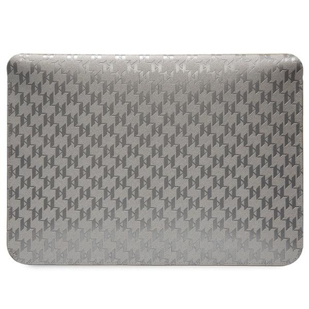 Karl Lagerfeld NFT Saffiano Monogram Iconic Karl Sleeve - pouzdro na 14" notebook (stříbrné)