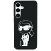 Karl Lagerfeld Silicone Graffiti Ikonik Printed Logo MagSafe - Case for Samsung Galaxy S25 (Black)