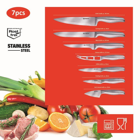Alpina - Set de couteaux en acier inoxydable 7 pcs.
