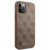 Guess 4G Metal Gold Logo - Coque iPhone 12 / iPhone 12 Pro (marron)