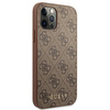 Guess 4G Metal Gold Logo – Etui iPhone 12 / iPhone 12 Pro (brązowy)