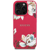 Guess Grained Printed Flower Pattern MagSafe - Etui do iPhone 16 Pro Max (fuksja)