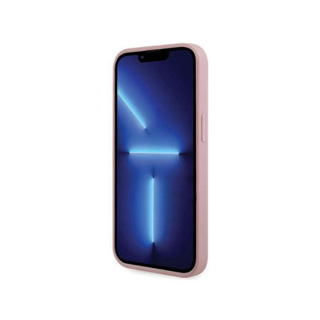 Guess Rhinestone Triangle - Hülle für iPhone 14 Plus (Pink)