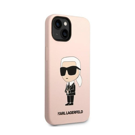 Karl Lagerfeld Silicone NFT Ikonik - pouzdro pro iPhone 14 Plus (růžové)