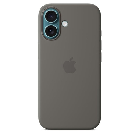 Apple szilikon tok - Szilikon tok MagSafe készülékkel iPhone 16 készülékhez (Mountain Grey)