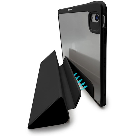 PURO Zeta Smart - Etui iPad mini 6 (2021) removable magnetic flap+ uchwyt Apple Pencil (czarny)