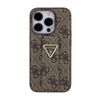 Pouzdro Guess Grip Stand 4G Triangle Strass Logo - iPhone 15 Pro Max (hnědé)