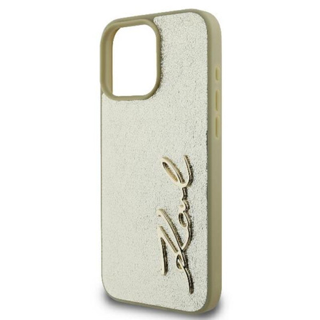 Karl Lagerfeld Metal Signature - iPhone 16 Pro Case (Gold)