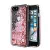 Guess Liquid Glitter Hearts - Etui iPhone SE 2020 / 8 / 7 (różowy/czerwony)