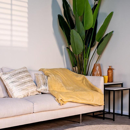 Koc flanelowy 200x150cm (żółty)