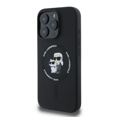 Karl Lagerfeld szilikon Karl & Choupette Ring MagSafe - iPhone 16 Pro Max tok (fekete)