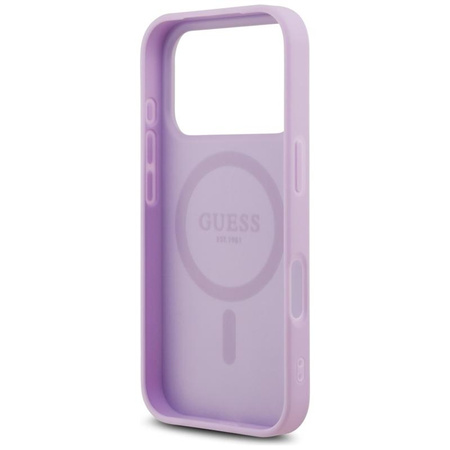Guess Grained Ring MagSafe - Hülle iPhone 17 Pro (lila)