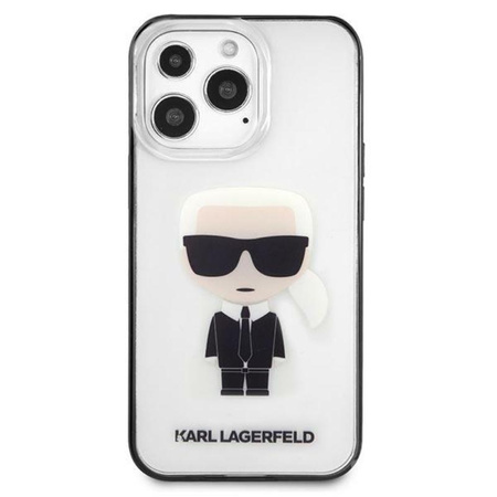 Karl Lagerfeld Ikonik Karl- iPhone 13 Pro Max Case (transparent / black frame)